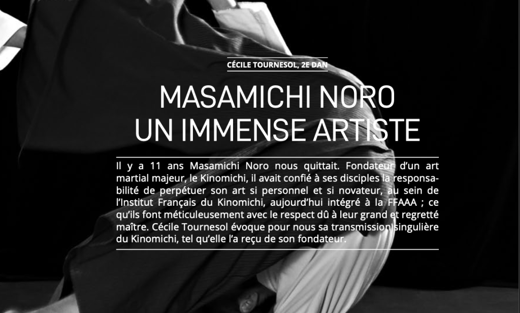 Kinomichi dans Aïkimag – Novembre&nbsp;2024